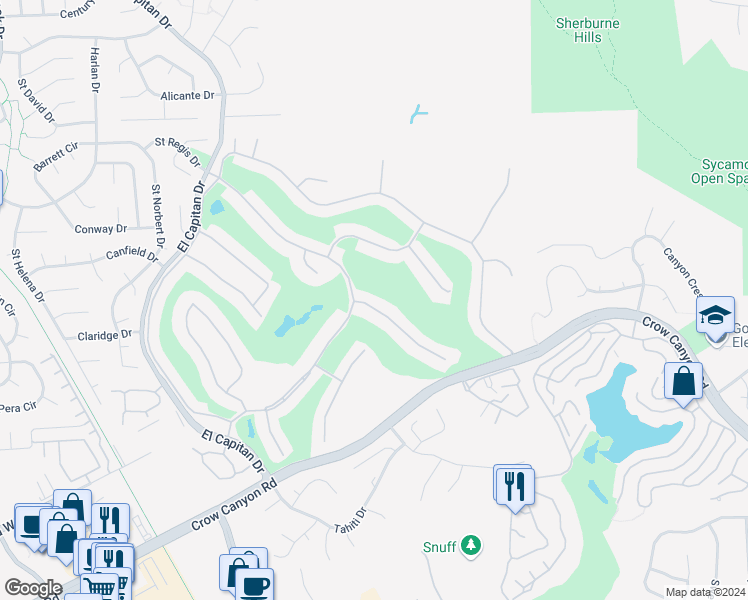 map of restaurants, bars, coffee shops, grocery stores, and more near 2116 Myrtle Beach Lane in Danville