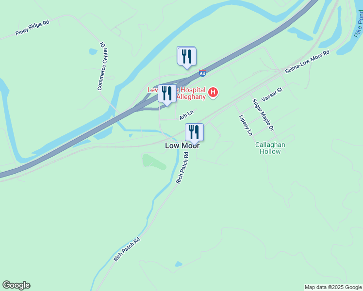 map of restaurants, bars, coffee shops, grocery stores, and more near 9808 Rich Patch Road in Covington