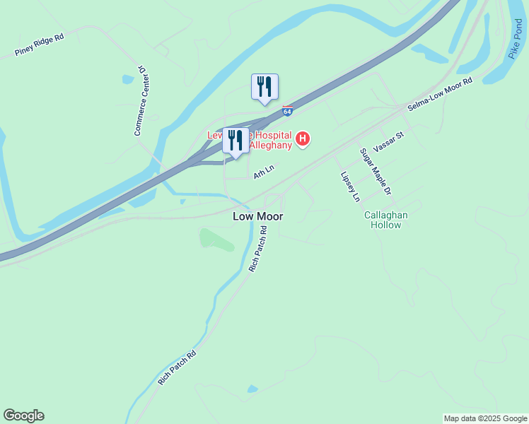 map of restaurants, bars, coffee shops, grocery stores, and more near 9808 Rich Patch Road in Covington