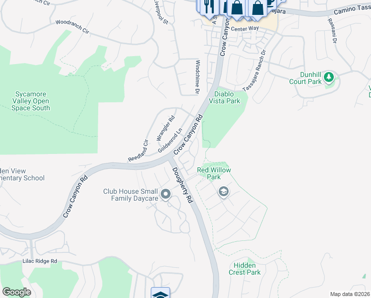 map of restaurants, bars, coffee shops, grocery stores, and more near in Contra Costa County
