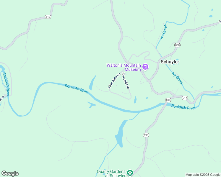 map of restaurants, bars, coffee shops, grocery stores, and more near 175 Riverside Drive in Schuyler