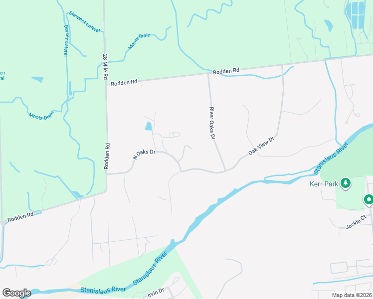 map of restaurants, bars, coffee shops, grocery stores, and more near 8813 North Oaks Drive in Oakdale