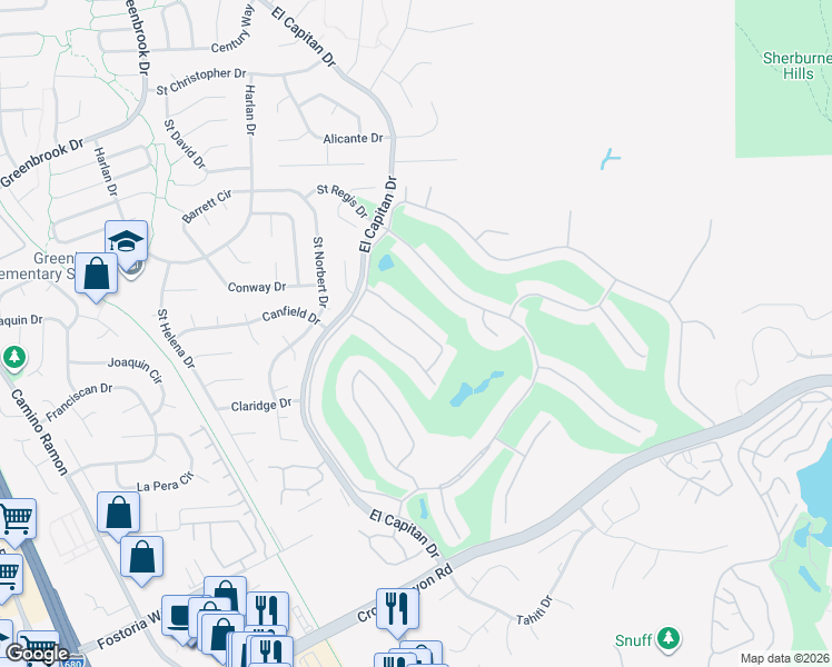 map of restaurants, bars, coffee shops, grocery stores, and more near 551 Cambrian Way in Danville