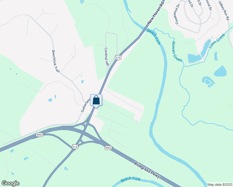 map of restaurants, bars, coffee shops, grocery stores, and more near 2205 Elmcrest Drive in Bardstown