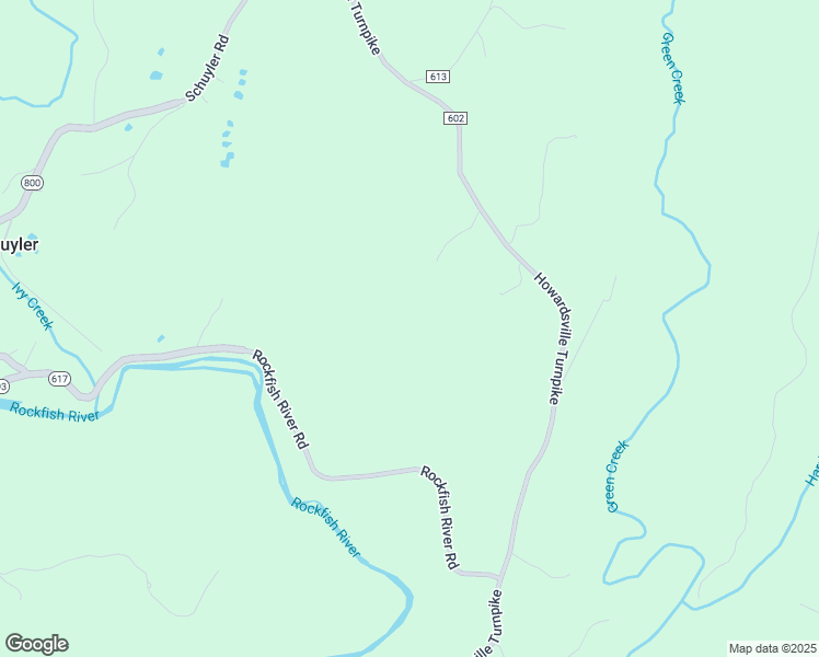 map of restaurants, bars, coffee shops, grocery stores, and more near 8820 Howardsville Turnpike in Schuyler