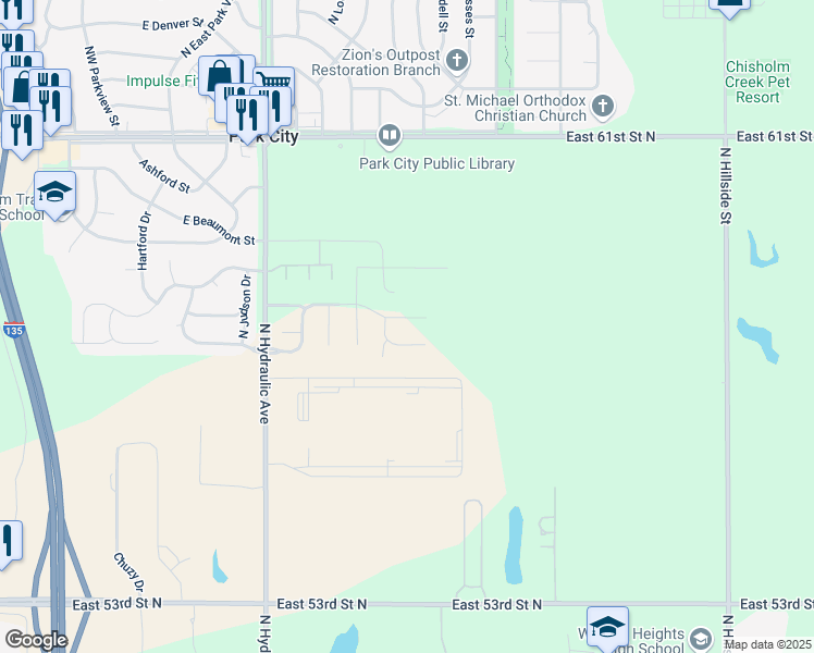map of restaurants, bars, coffee shops, grocery stores, and more near 1910 East Cedar Tree Street in Park City