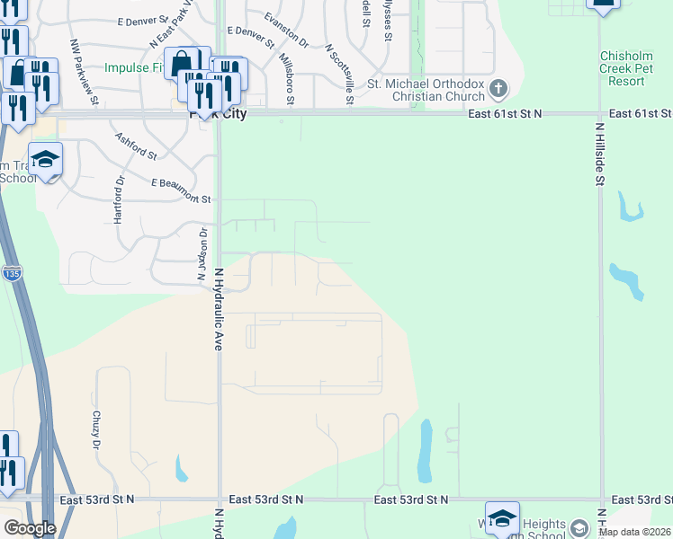 map of restaurants, bars, coffee shops, grocery stores, and more near 1910 East Cedar Tree Street in Park City