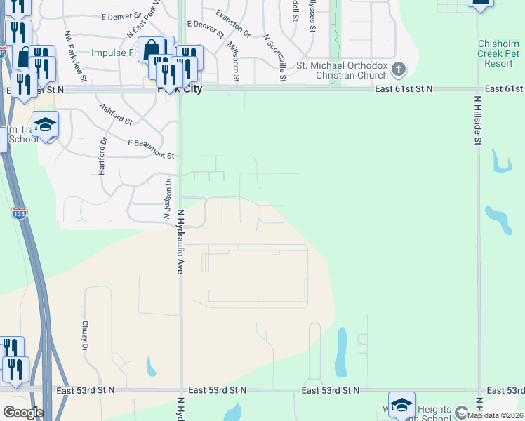 map of restaurants, bars, coffee shops, grocery stores, and more near 1910 East Cedar Tree Street in Park City
