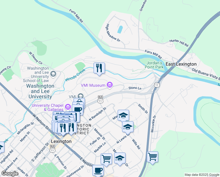 map of restaurants, bars, coffee shops, grocery stores, and more near 403 Engineering Drive in Lexington