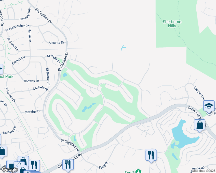 map of restaurants, bars, coffee shops, grocery stores, and more near 647 Doral Drive in Danville