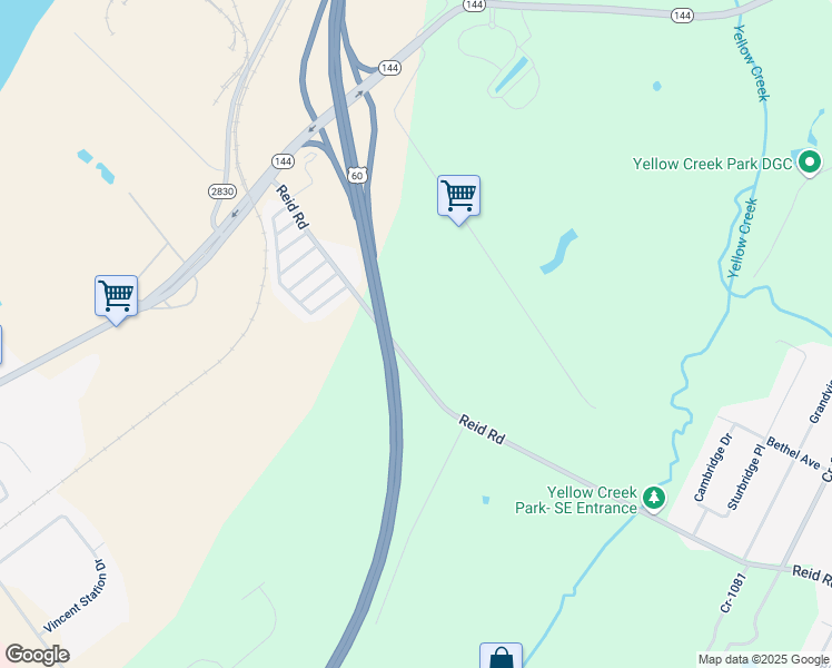 map of restaurants, bars, coffee shops, grocery stores, and more near 918 Reid Road in Owensboro