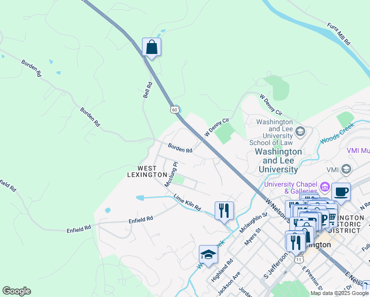 map of restaurants, bars, coffee shops, grocery stores, and more near 1 Sixty West in Lexington