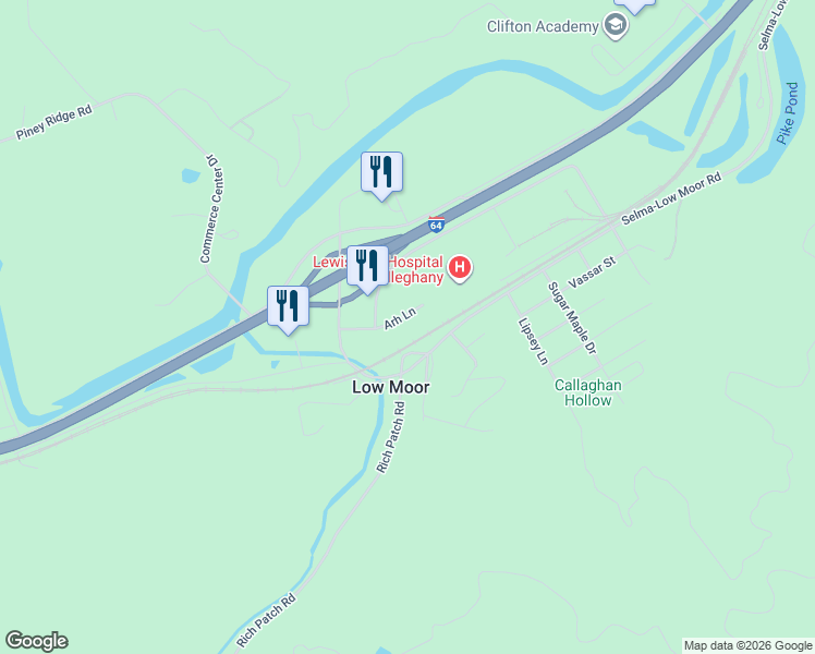 map of restaurants, bars, coffee shops, grocery stores, and more near Arh Lane in Low Moor