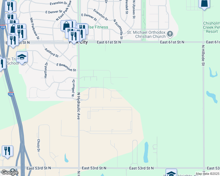 map of restaurants, bars, coffee shops, grocery stores, and more near 5911 North Newport Street in Park City