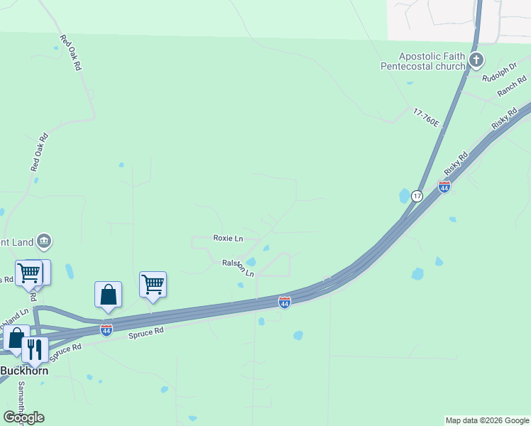 map of restaurants, bars, coffee shops, grocery stores, and more near 25575 Ridgeview Lane in Waynesville