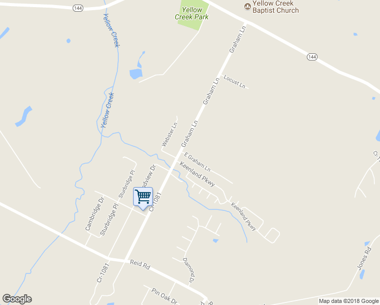 map of restaurants, bars, coffee shops, grocery stores, and more near 1919 East Graham Lane in Owensboro