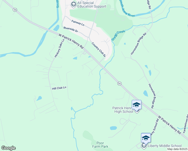 map of restaurants, bars, coffee shops, grocery stores, and more near 12601 West Patrick Henry Road in Ashland