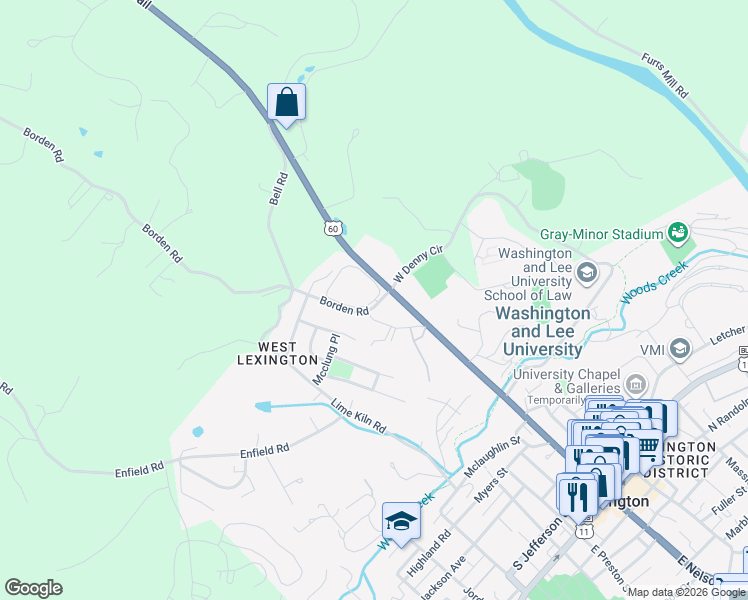 map of restaurants, bars, coffee shops, grocery stores, and more near 1 Sixty W in Lexington