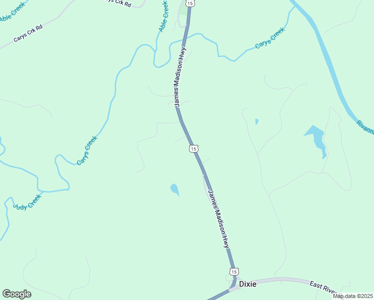 map of restaurants, bars, coffee shops, grocery stores, and more near 7491 James Madison Highway in Fork Union