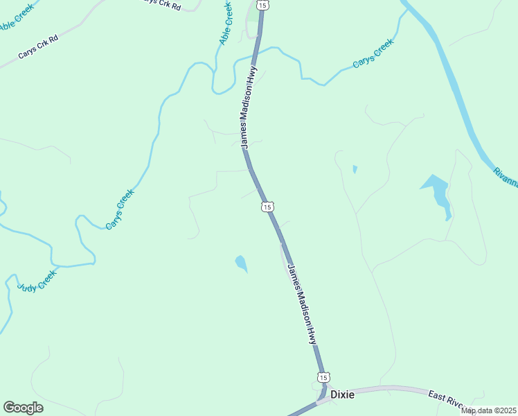 map of restaurants, bars, coffee shops, grocery stores, and more near 7491 James Madison Highway in Fork Union