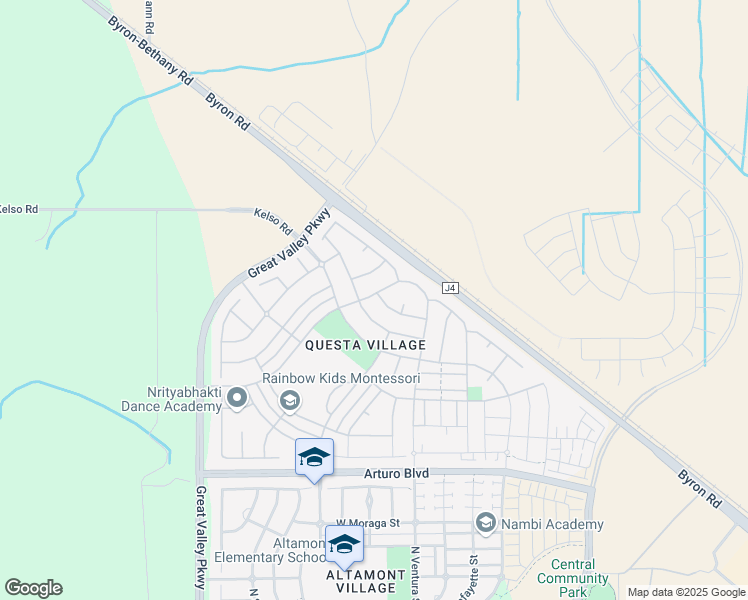 map of restaurants, bars, coffee shops, grocery stores, and more near 580 West Campania Way in Mountain House