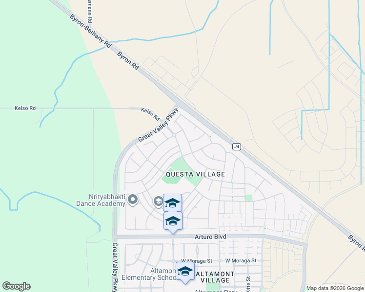 map of restaurants, bars, coffee shops, grocery stores, and more near 671 West Questa Trail in Tracy