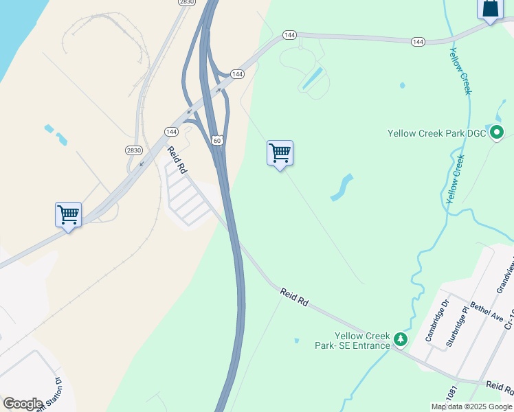 map of restaurants, bars, coffee shops, grocery stores, and more near 918 Reid Road in Owensboro