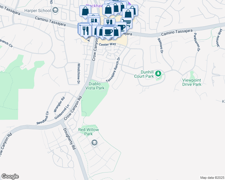 map of restaurants, bars, coffee shops, grocery stores, and more near 231 Stetson Drive in Danville