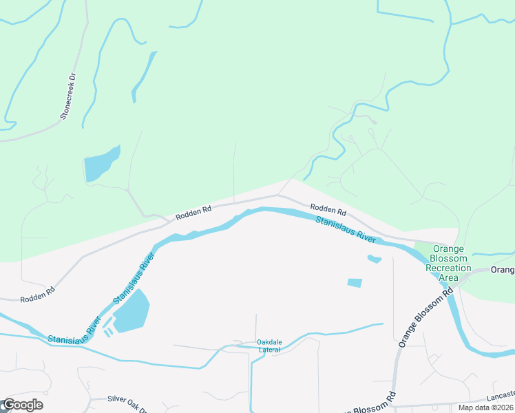 map of restaurants, bars, coffee shops, grocery stores, and more near 12030 Rodden Road in Oakdale