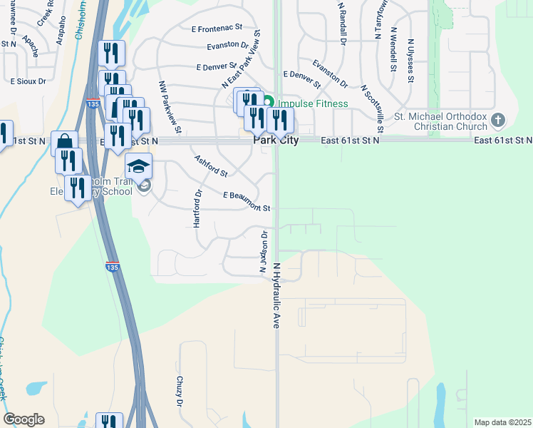 map of restaurants, bars, coffee shops, grocery stores, and more near 1615 East Beaumont Drive in Park City