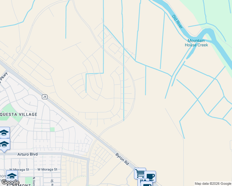 map of restaurants, bars, coffee shops, grocery stores, and more near Central Parkway in Tracy