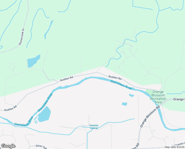map of restaurants, bars, coffee shops, grocery stores, and more near 12030 Rodden Road in Oakdale