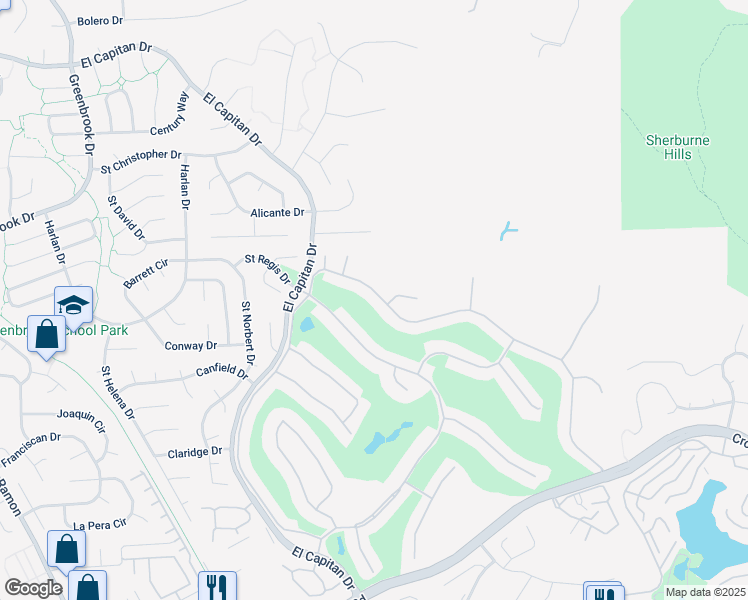 map of restaurants, bars, coffee shops, grocery stores, and more near 553 Saint George Road in Danville