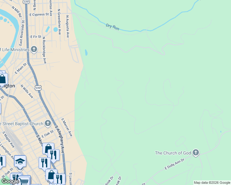 map of restaurants, bars, coffee shops, grocery stores, and more near Grande Road in Covington