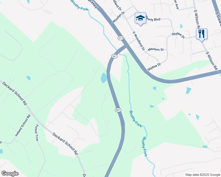 map of restaurants, bars, coffee shops, grocery stores, and more near 787 Homestead Ave in Radcliff