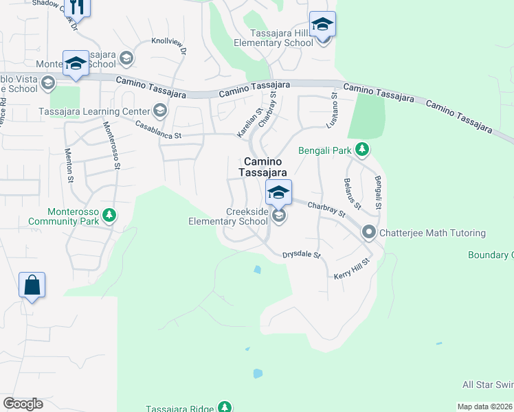 map of restaurants, bars, coffee shops, grocery stores, and more near 3048 Griffon Street East in Danville