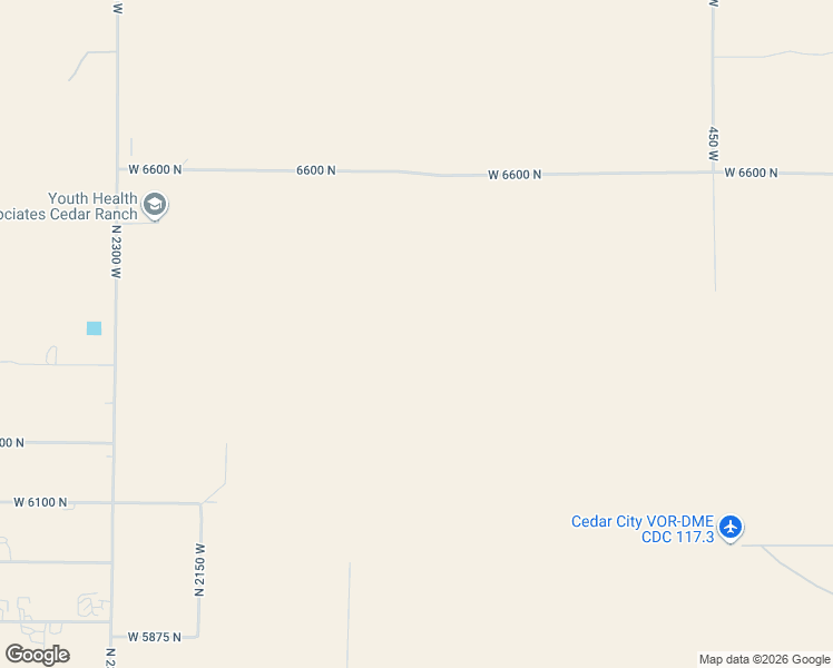 map of restaurants, bars, coffee shops, grocery stores, and more near 6355 North 1450 West in Cedar City