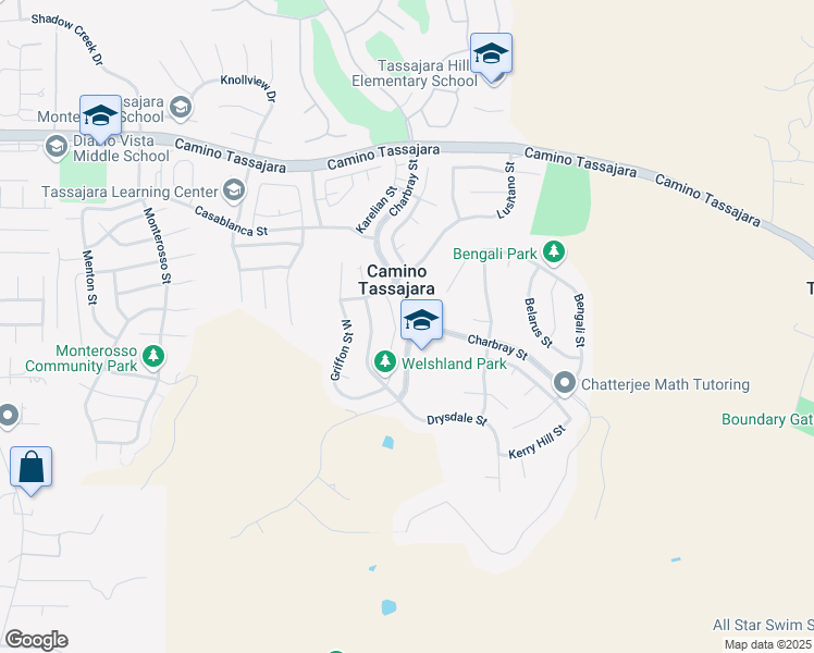 map of restaurants, bars, coffee shops, grocery stores, and more near 3035 Griffon Street East in Danville