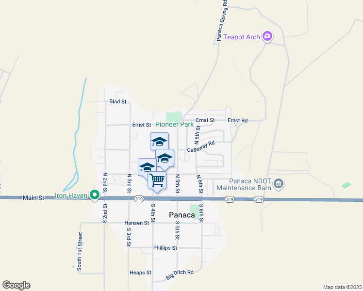 map of restaurants, bars, coffee shops, grocery stores, and more near 276 North 5th Street in Panaca