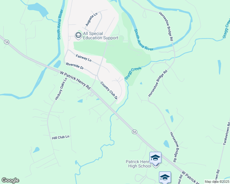map of restaurants, bars, coffee shops, grocery stores, and more near 14210 Country Club Drive in Ashland