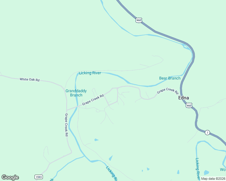 map of restaurants, bars, coffee shops, grocery stores, and more near 691 Grape Creek Road in Salyersville