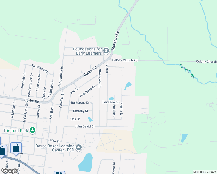 map of restaurants, bars, coffee shops, grocery stores, and more near 1532 Coyote in Farmington