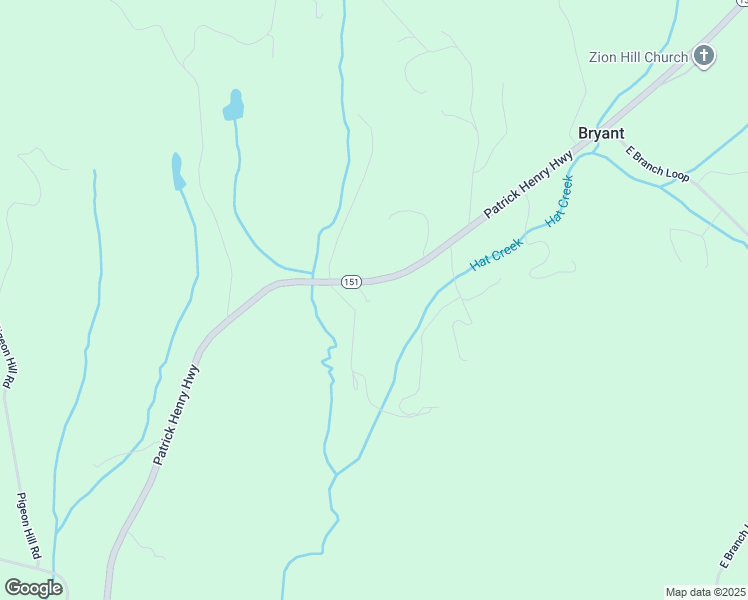 map of restaurants, bars, coffee shops, grocery stores, and more near 10398 Patrick Henry Highway in Roseland