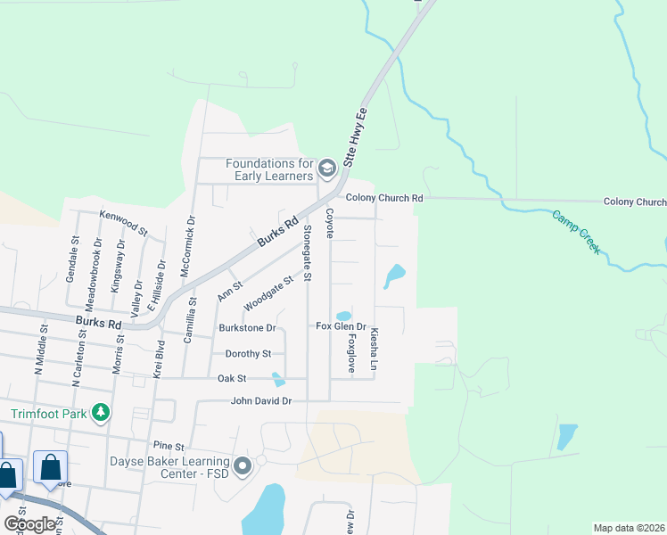 map of restaurants, bars, coffee shops, grocery stores, and more near 1532 Coyote in Farmington