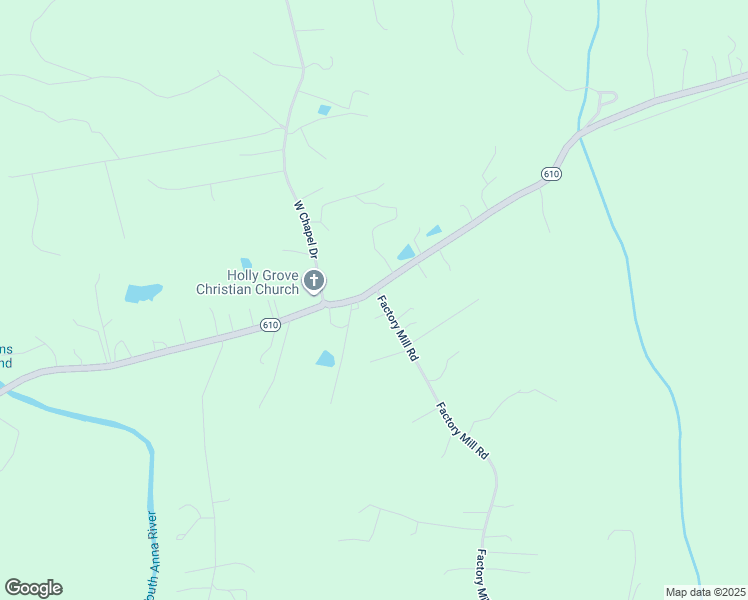 map of restaurants, bars, coffee shops, grocery stores, and more near 36 Factory Mill Road in Bumpass