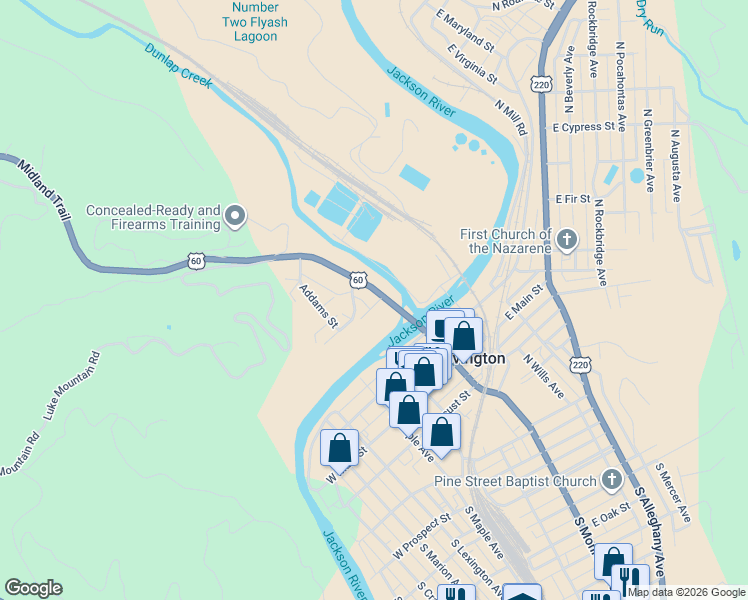 map of restaurants, bars, coffee shops, grocery stores, and more near 101-331 State Route 668 in Covington