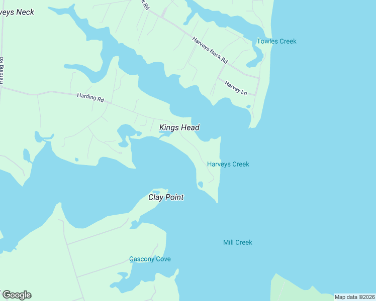 map of restaurants, bars, coffee shops, grocery stores, and more near 1534 Harding Road in Heathsville