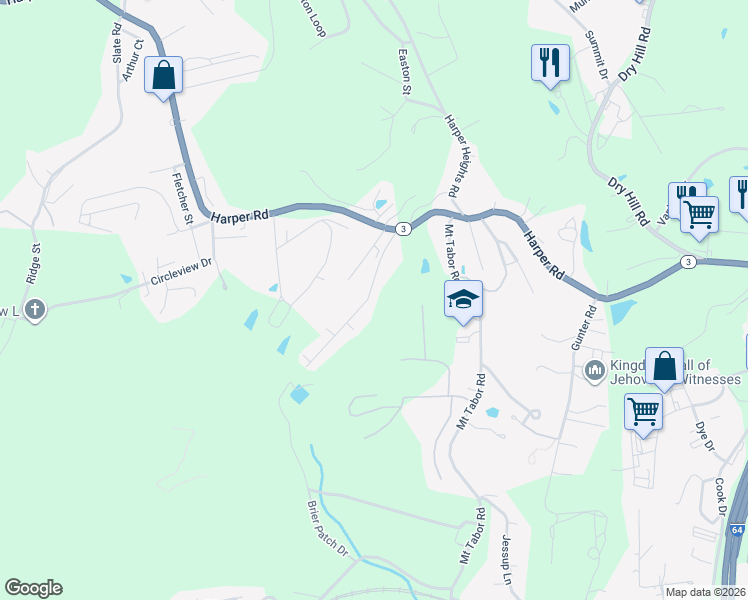 map of restaurants, bars, coffee shops, grocery stores, and more near 117 Peters Dr in Beckley