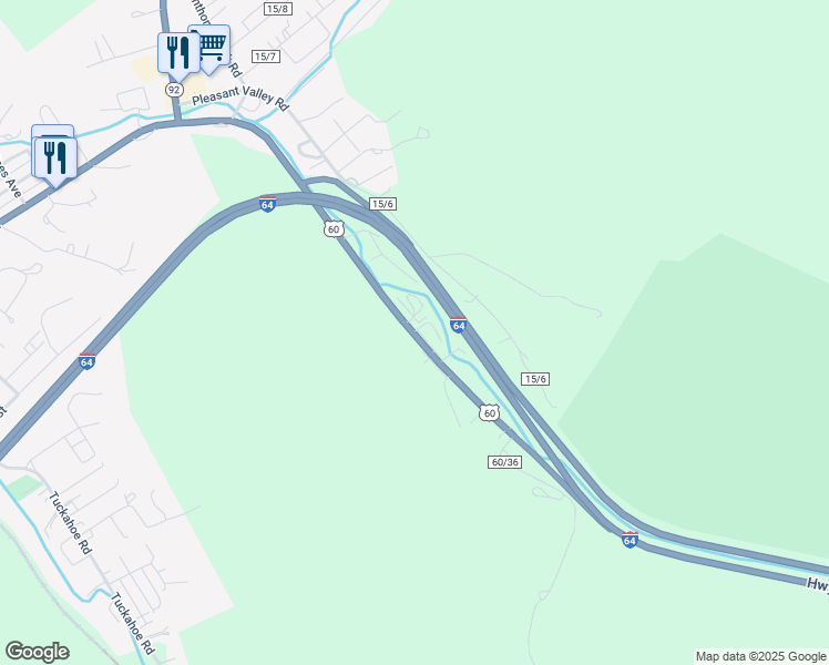map of restaurants, bars, coffee shops, grocery stores, and more near 100 Mountaineer Lane in White Sulphur Springs