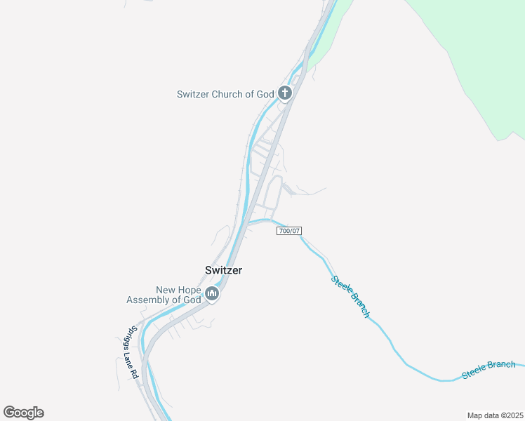 map of restaurants, bars, coffee shops, grocery stores, and more near 46 Steele Hollow Road in Logan